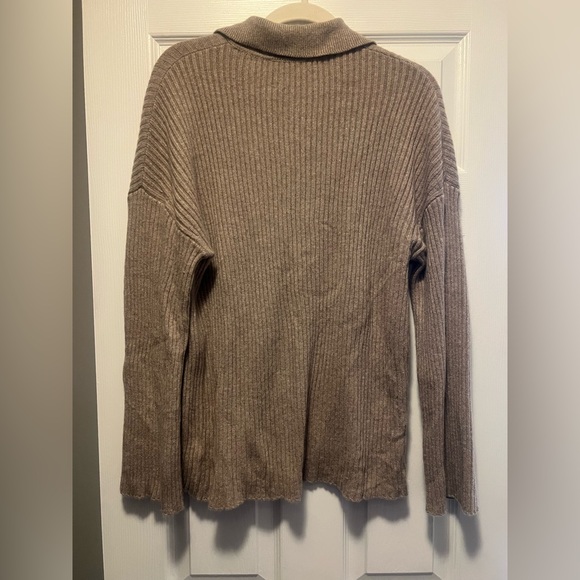 Reformation Ribbed Cardigan - Tan - Picture 2 of 3